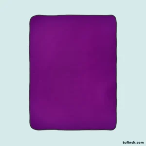 Rich Purple Solid Color Fleece Blanket 1