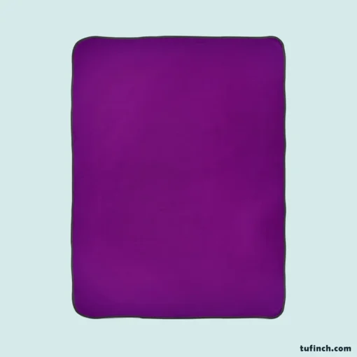 Rich Purple Solid Color Fleece Blanket 1