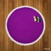 Rich Purple Solid Color Round Beach Towel