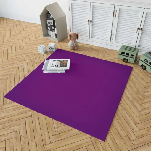 Rich Purple Solid Color Rug 1