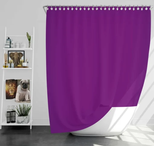 Rich Purple Solid Color Shower Curtain