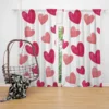 Romantic Pink Love Hearts Curtain