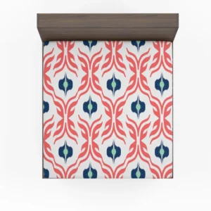 Rose Colored Ikat Design Fitted Sheet