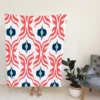 Rose Colored Ikat Design Fleece Blanket