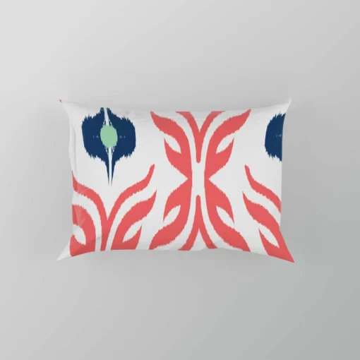 Rose Colored Ikat Design Pillow Case