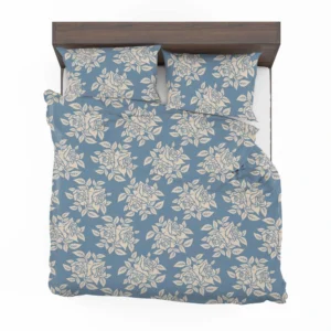 Rose Floral Pattern Moonstone Blue Bedding Set 2