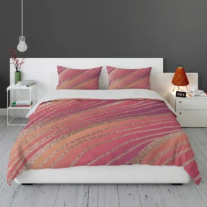 Rose Gold Elegant Abstract Design Bedding Set 1