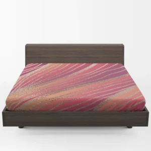 Rose Gold Elegant Abstract Design Fitted Sheet 1