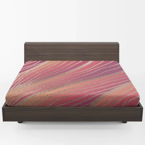 Rose Gold Elegant Abstract Design Fitted Sheet 1