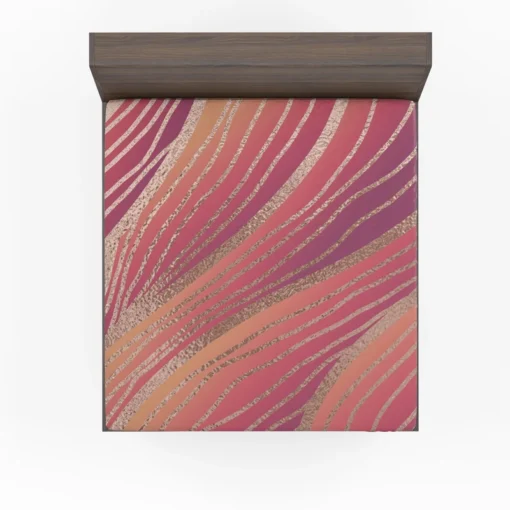 Rose Gold Elegant Abstract Design Fitted Sheet