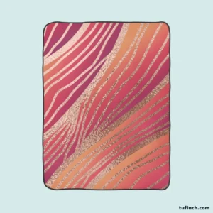 Rose Gold Elegant Abstract Design Fleece Blanket 1