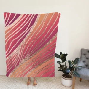 Rose Gold Elegant Abstract Design Fleece Blanket