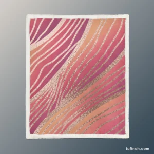 Rose Gold Elegant Abstract Design Sherpa Fleece Blanket 1