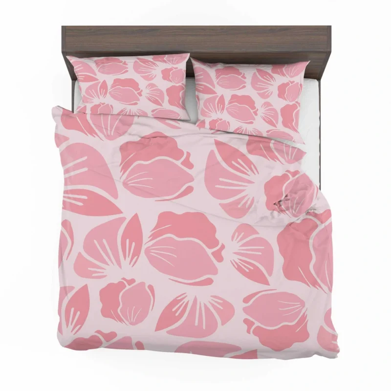 Rose Pink Floral Petals Bedding Set 2