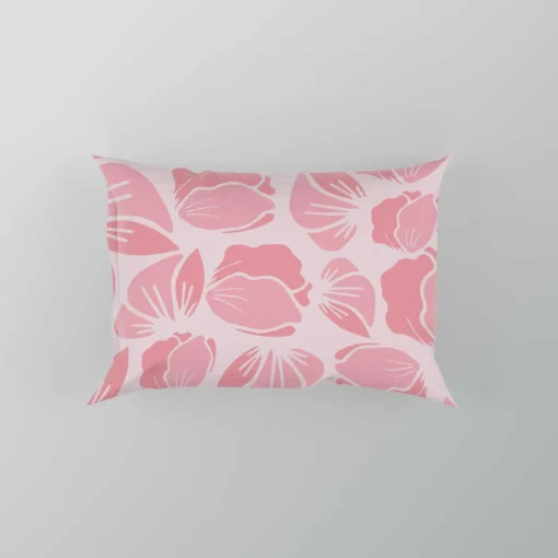 Rose Pink Floral Petals Pillow Case