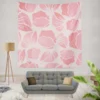 Rose Pink Floral Petals Wall Tapestry