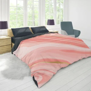 Rose & Punch Mix Liquid Marble Duvet Cover 1