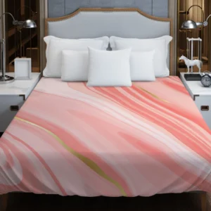 Rose & Punch Mix Liquid Marble Duvet Cover