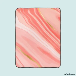 Rose & Punch Mix Liquid Marble Fleece Blanket 1