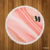 Rose & Punch Mix Liquid Marble Round Beach Towel