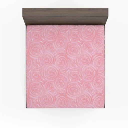 Rose Water Background Fitted Sheet