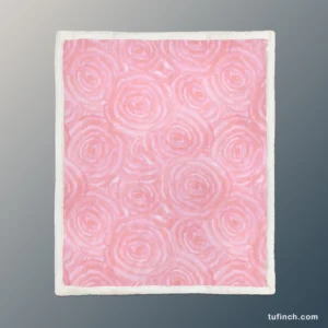 Rose Water Background Sherpa Fleece Blanket 1