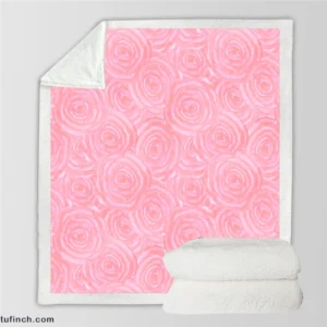 Rose Water Background Sherpa Fleece Blanket