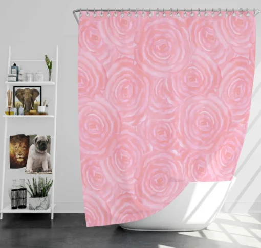 Rose Water Background Shower Curtain