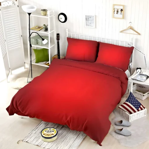 Rosso Corsa Red Gradient Bedding Set