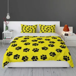 Rotated Pattern Dog Paw Bedding Set 1