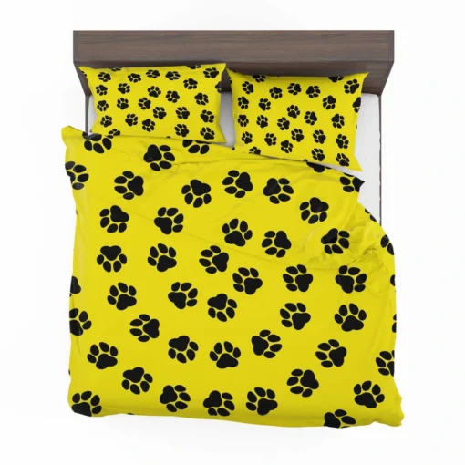 Rotated Pattern Dog Paw Bedding Set 2