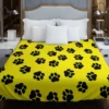 Rotated Pattern Dog Paw Duvet Cover