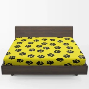 Rotated Pattern Dog Paw Fitted Sheet 1