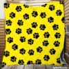 Rotated Pattern Dog Paw Quilt Blanket