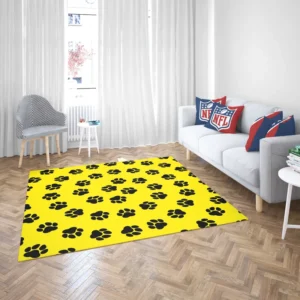 Rotated Pattern Dog Paw Rug 2