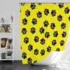 Rotated Pattern Dog Paw Shower Curtain