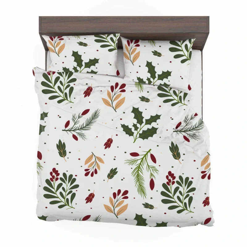 Rowan Berry Holly berry Leaves Pattern Bedding Set 2