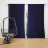 Royal Blue Solid Color Curtain