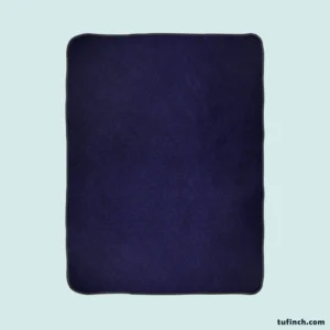 Royal Blue Solid Color Fleece Blanket 1