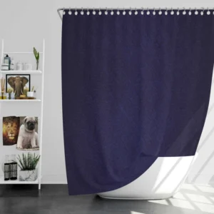 Royal Blue Solid Color Shower Curtain