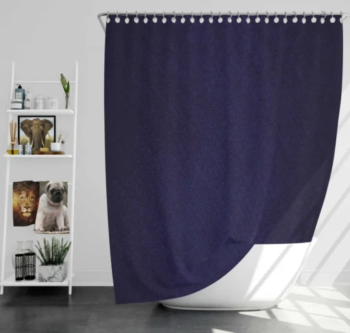 Royal Blue Solid Color Shower Curtain