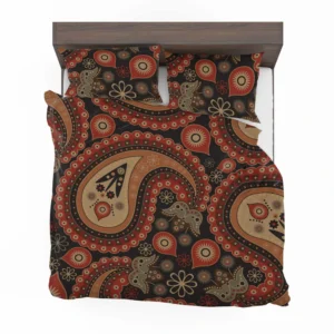 Royal Classical Red Paisley Design Bedding Set 2