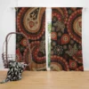 Royal Classical Red Paisley Design Curtain