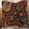 Royal Classical Red Paisley Design Quilt Blanket