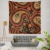 Royal Classical Red Paisley Design Wall Tapestry