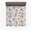 Royal Flowers Pink Colorful Pattern Fitted Sheet