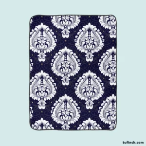 Royal Vintage Damask Design Fleece Blanket 1