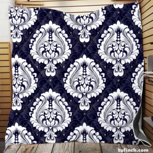 Royal Vintage Damask Design Quilt Blanket