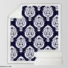 Royal Vintage Damask Design Sherpa Fleece Blanket