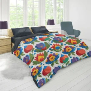 Russian Floral Design Duvet Cover 1